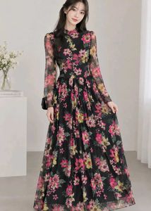 Here&Now Floral Mesh Maxi Dress