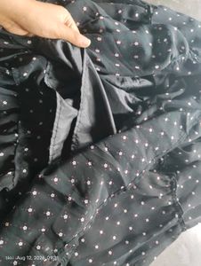 Black Polka Dot Tiered Skirt