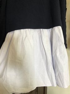 Chic Navy &amp; White Layered Dress