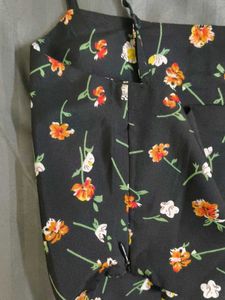 Cute Floral Print Crop Top