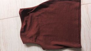 Brown Butterfly Crop Top