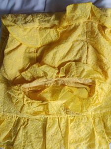 Vibrant Yellow Ruffle Dress
