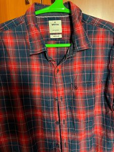 Wrogn Men's red Long Sleeve Shirt