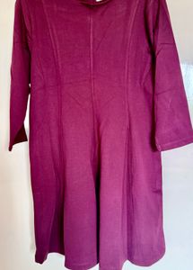 Women's Burgundy A-Line Dress