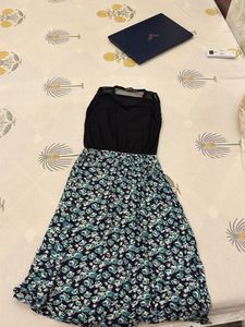 Black Lace-Up Flowy Top