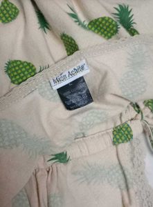 Cute Pineapple Print Night Dress