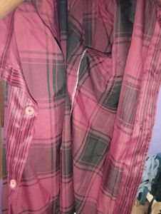 Men's Plaid Long-Sleeve Shirt stitched