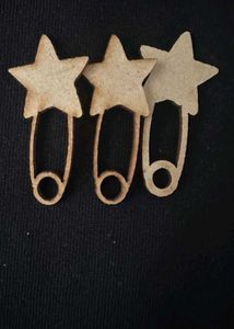 Wooden Safety Pin Embellishments