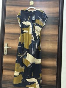Stylish Abstract Print full length Dress