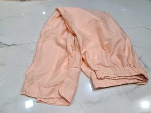 Elegant Peach Embroidered Kurta Set 3pc
