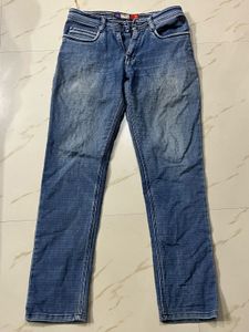 Men's Blue Washed Denim Jeans