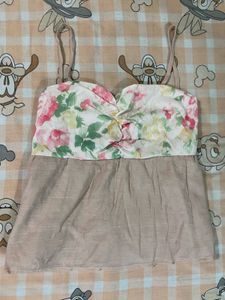 Floral Twist Front Tank Top
