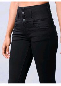 High Waisted Black Skinny Jeans