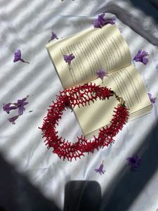 Chunky Red Beaded beach unique Necklace