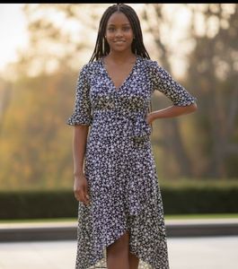 Floral Wrap Dress - Chic & Stylish