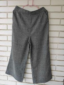 Chic Wide Leg Plaid Pants