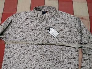 Abstract Print Button-Down Shirt