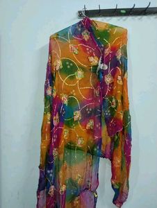 Vibrant Floral Sequin Saree heavy net work