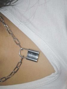 gothic lock charm necklace