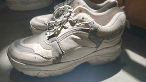 Shoetopia White Chunky Sneakers