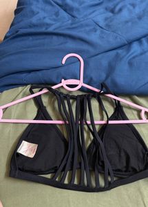 Black Strappy Bikini Top