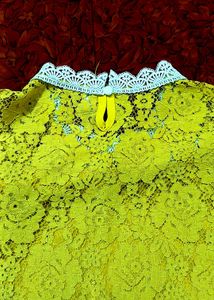 Elegant Yellow Lace Top💫