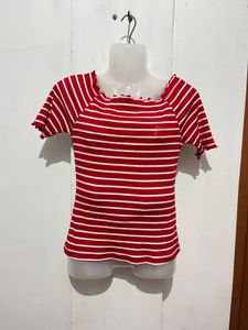 Striped Off-Shoulder Top
