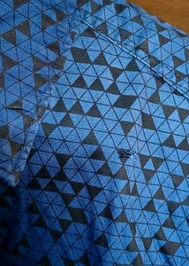 Lee Cooper Men Blue Patterned Long Sleeve Shirt