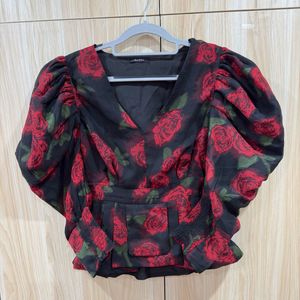 Floral Peplum Top