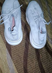 Light Blue Lace-Up Sneakers