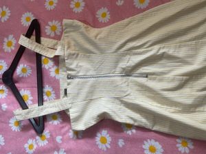 Cute Yellow Striped Mini Dress
