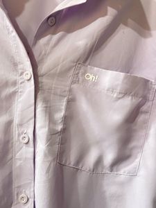 Lilac Oversized Button-Up Shirt