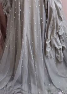 Elegant Gray Embellished Dress