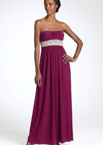 Strapless Purple Maxi Dress