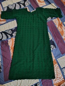 Elegant Green Textured Kurta xxl