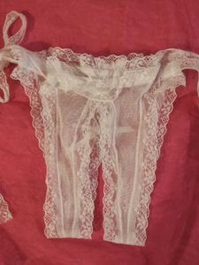 Beautiful Sheer White Lace Panties