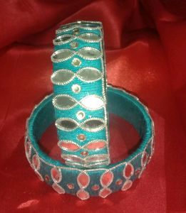 Diwali-inspired handmade  Mirror Work Bangle
