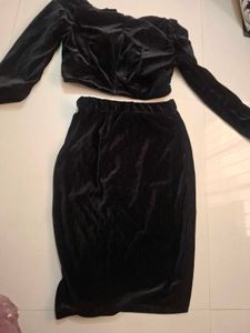 Black Velvet Co-ord Set