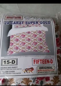 24 Carat Super Gold Double Bed Sheet Set