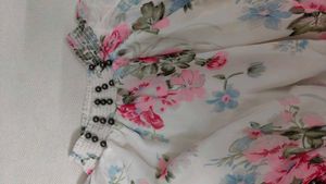 Floral Print Chiffon Dress