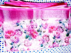 Vibrant Floral Print Saree