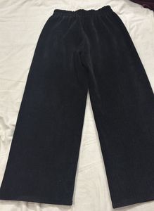 Black Corduroy Wide Leg Pants