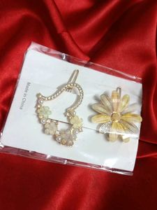 Sparkling Flower Hair Clips Set