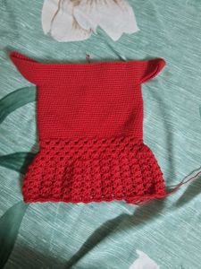 Handmade Red Crochet Baby Dress
