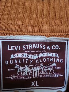 Levi Strauss Orange Knit Sweater never used