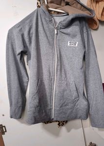 Grey Converse All Star Zip-Up Hoodie