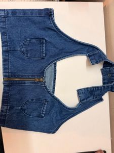 COMBO Newme One shoulder &amp; Freakins denim halter