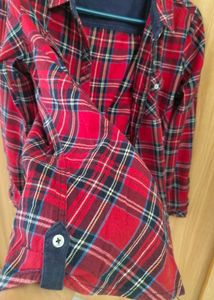 🔥DJ&amp;C Cozy &amp; Classic Red Plaid Flannel Shirt!