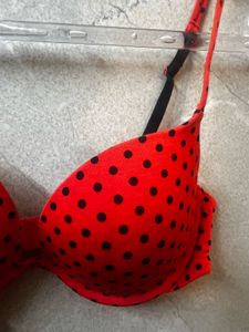 La Senza Orange Polka Dot Padded Underwire Bra