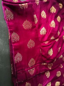 Elegant Magenta Brocade Blouse